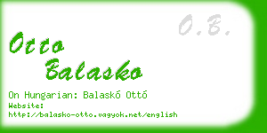otto balasko business card